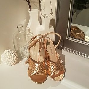 Rose Gold River Island Sandal Heels